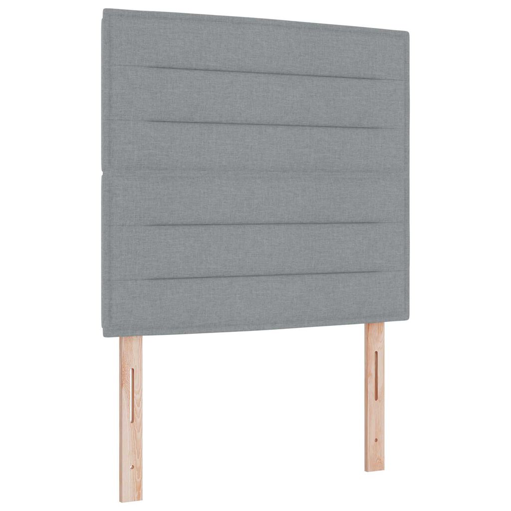 vidaXL Κρεβάτι Box Spring με Στρώμα Ανοιχτό Γκρι 80x200 εκ. Υφασμάτινο