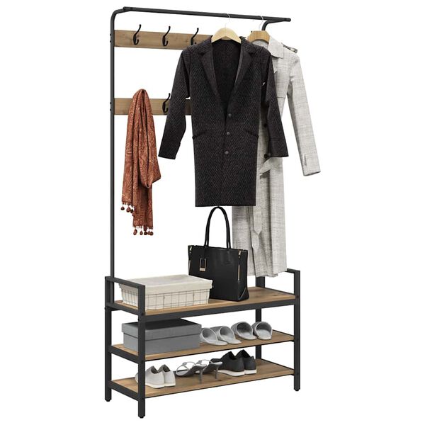 vidaXL &Kappa;&rho;&epsilon;&mu;ά&sigma;&tau;&rho;&alpha; Artisan Oak 95 x 34 x 184 &epsilon;&kappa; &Epsilon;&pi;&epsilon;&xi;&epsilon;&rho;&gamma;&alpha;&sigma;&mu;έ&nu;&omicron; &xi;ύ&lambda;&omicron;