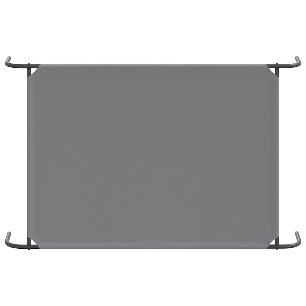 vidaXL Ανυψωμένο κρεβάτι σκύλου Γκρι 130x80x20 cm Ύφασμα Οξφόρδης