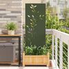 vidaXL Διακοσμητική Πλάκα Κήπου Λαδί 50 x 140 cm Κρύα έλαση από χάλυβα