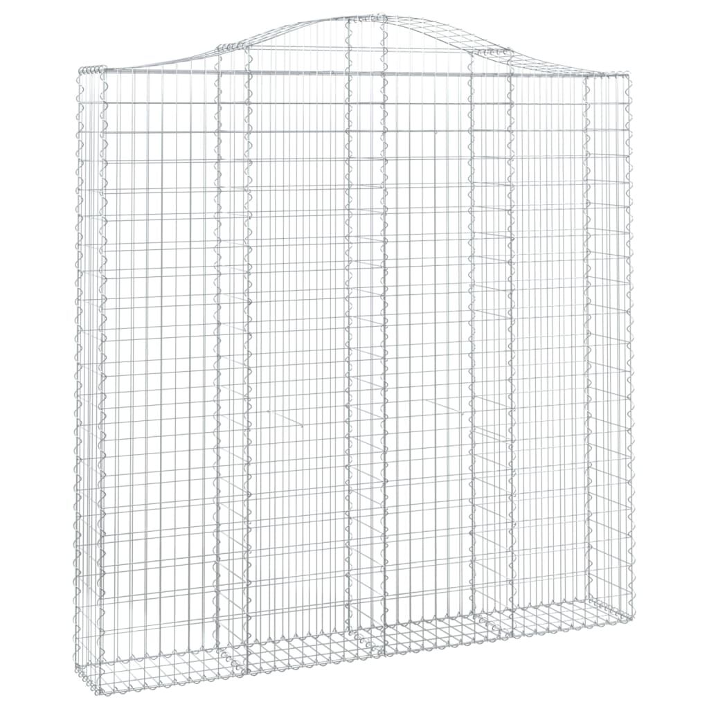 vidaXL Συρματοκιβώτιο Τοξωτό 200x30x200/220εκ. από Γαλβανισμένο Χάλυβα