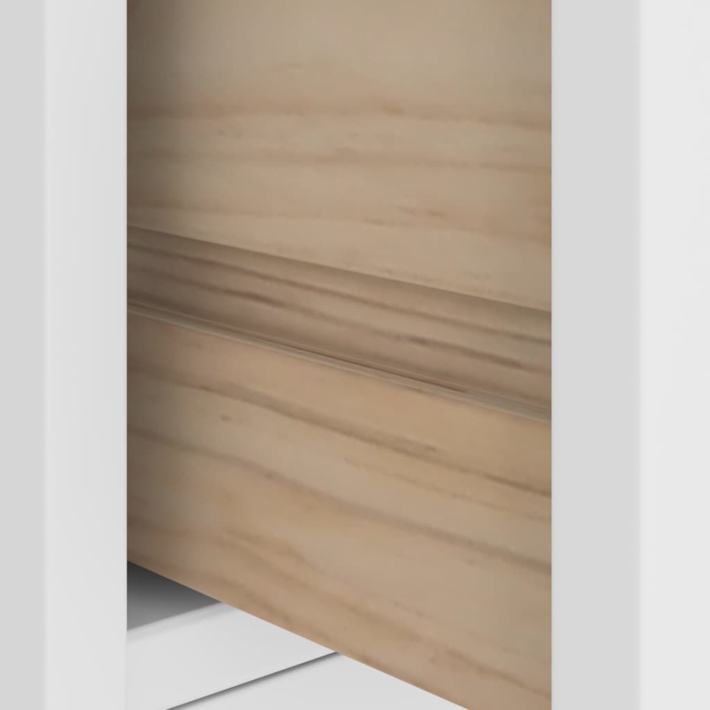 vidaXL Δέντρο χωλ SANDENS Λευκό 87x40x159,5 εκ. Πεύκο μασίφ ξύλο
