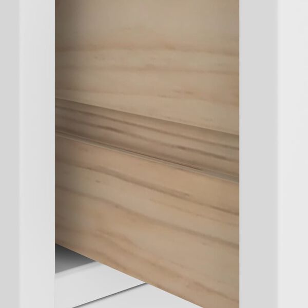 vidaXL Δέντρο χωλ SANDNES Λευκό 87x40x159,5 εκ. Πεύκο μασίφ ξύλο