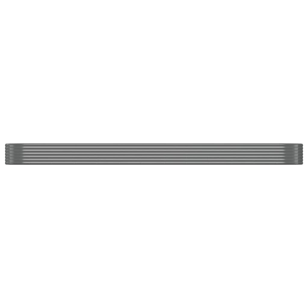 vidaXL Ζαρντινιέρα Γκρι 507x100x36 εκ. Ατσάλι με Ηλεκτρ. Βαφή Πούδρας