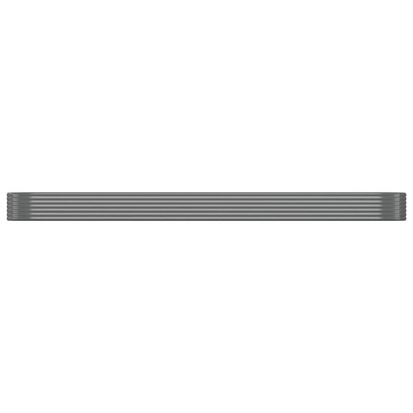 vidaXL Ζαρντινιέρα Γκρι 507x100x36 εκ. Ατσάλι με Ηλεκτρ. Βαφή Πούδρας