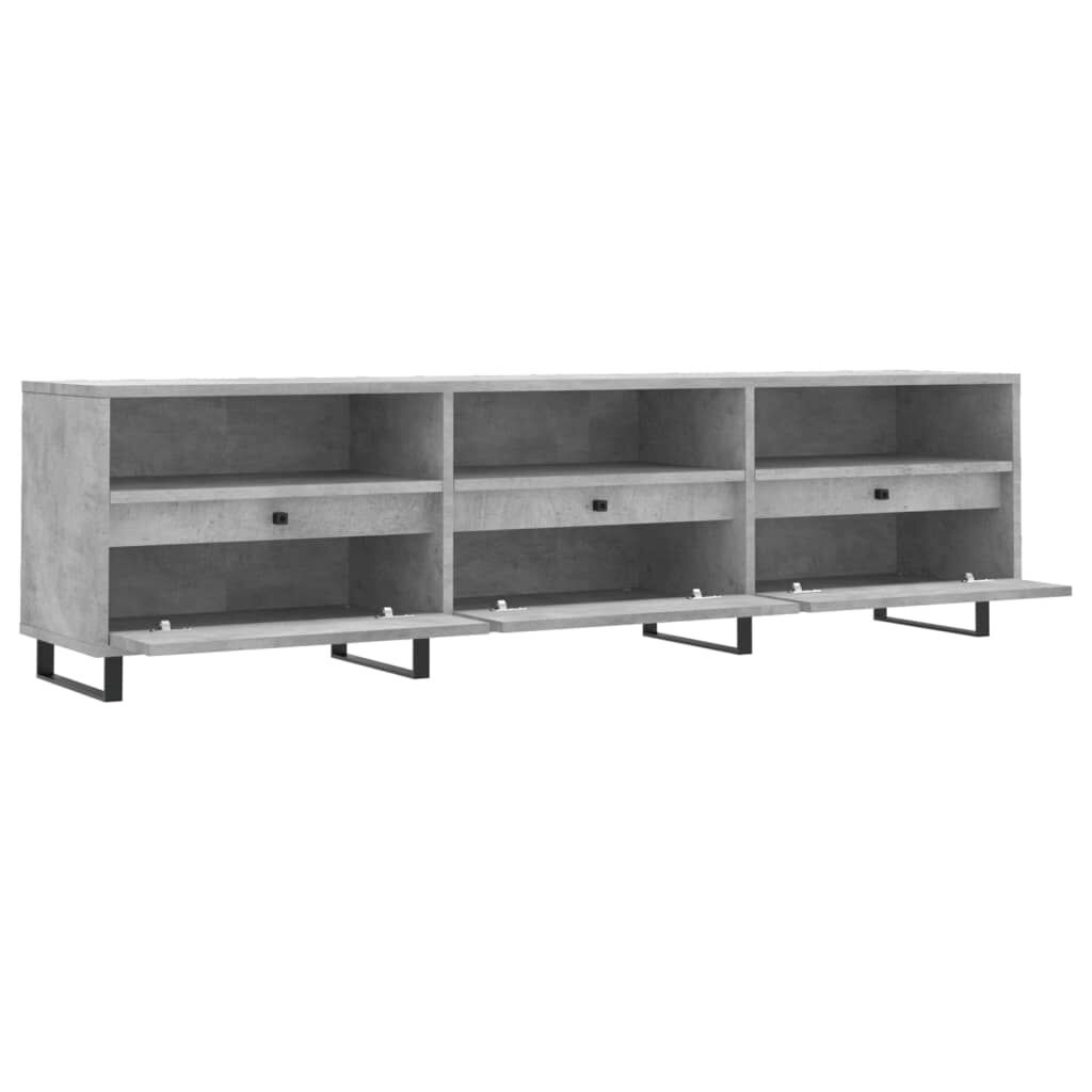 vidaXL Έπιπλο Τηλεόρασης Γκρι Σκυρ. 150x30x44,5 εκ. Επεξ. Ξύλο