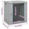 vidaXL Ντουλάπα δικτύου με αποθήκευση Γκρι 53 x 45 x 60 εκ Ατσάλι