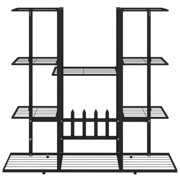 vidaXL Βάση Λουλουδιών Μαύρη 94,5 x 25 x 89 εκ. Σιδερένια