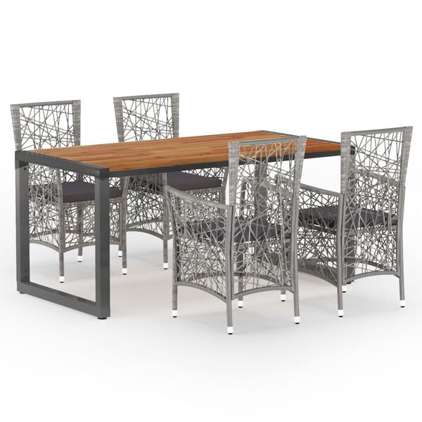 vidaXL &Sigma;&epsilon;&tau; &Tau;&rho;&alpha;&pi;&epsilon;&zeta;&alpha;&rho;ί&alpha;&sigmaf; &Kappa;ή&pi;&omicron;&upsilon; 5 &Tau;&epsilon;&mu;&alpha;&chi;ί&omega;&nu; &Gamma;&kappa;&rho;&iota;