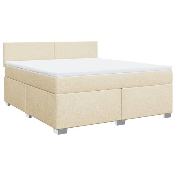 vidaXL &Kappa;&rho;&epsilon;&beta;ά&tau;&iota; Boxspring &mu;&epsilon; &Sigma;&tau;&rho;ώ&mu;&alpha; &Kappa;&rho;&epsilon;&mu; 180x200 &epsilon;&kappa;. &Upsilon;&phi;&alpha;&sigma;&mu;ά&tau;&iota;&nu;&omicron;