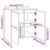 vidaXL Μπουφές Sonoma Δρυς 70x41x75 εκ. από Επεξεργασμένο Ξύλο