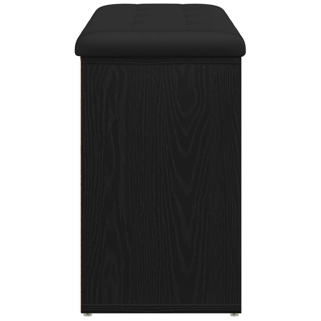 vidaXL Παγκάκι Αποθήκευσης Μαύρη Κέδρος 80x30x48 εκ. Συνθετικό Ξύλο