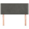 vidaXL Κεφαλάρι Κρεβατιού Σκούρο Γκρι 80 x 5 x 78/88 εκ. Βελούδινο