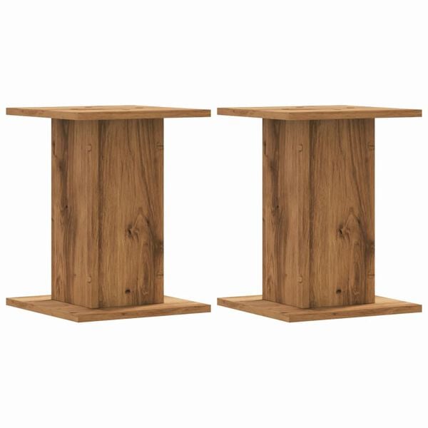 vidaXL Βάσεις Φυτών 2 τεμ. Αρτισιανή Δρυς 30x30x40 εκ. Επεξ. Ξύλο