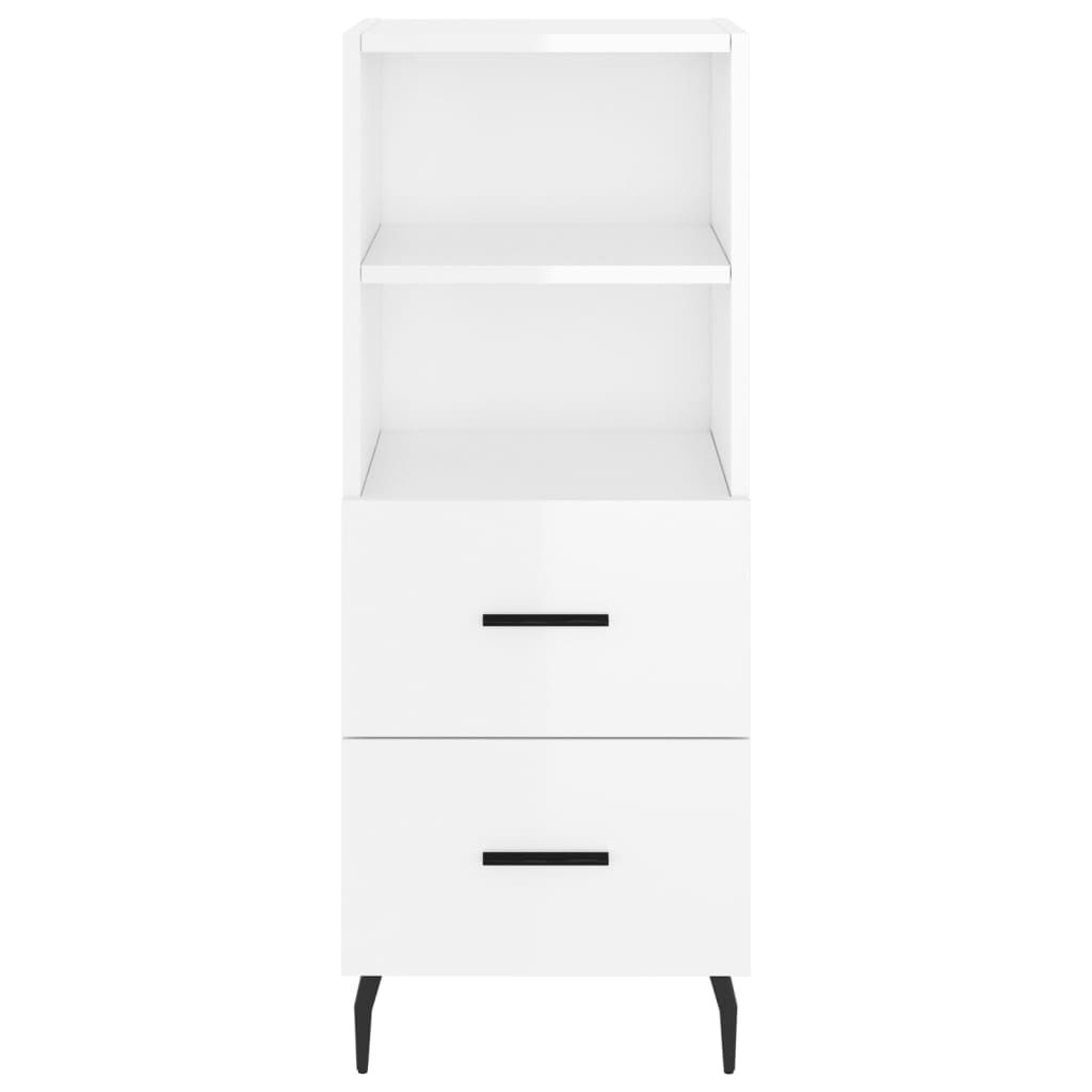 vidaXL Ντουλάπι Γυαλιστερό Λευκό 34,5x34x90 εκ. Επεξεργασμένο Ξύλο
