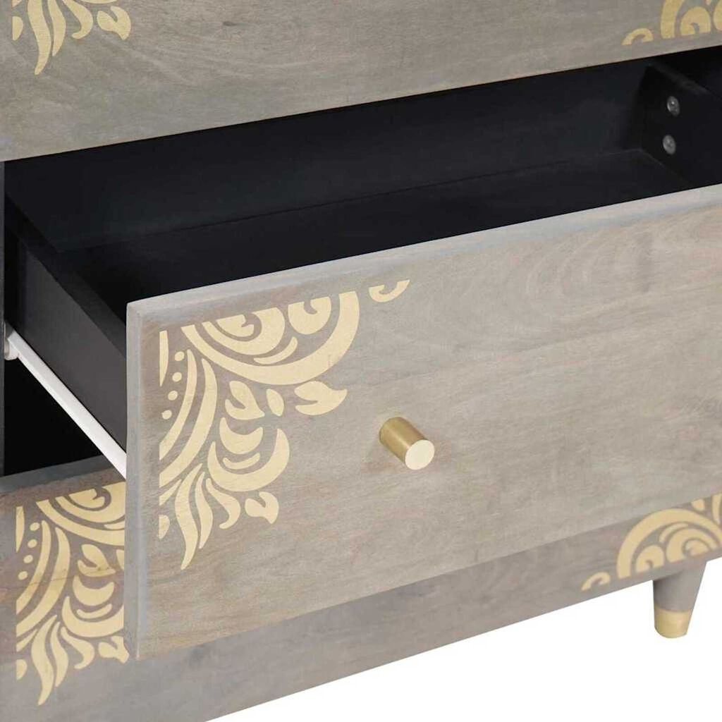 vidaXL Σετ Επίπλων Μπάνιου 3 pcs Γκρι και Χρυσό 180 x 33 x 75 εκ.