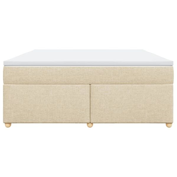 vidaXL &Kappa;&rho;&epsilon;&beta;ά&tau;&iota; Boxspring &mu;&epsilon; &Sigma;&tau;&rho;ώ&mu;&alpha; &Kappa;&rho;&epsilon;&mu; 180x200 &epsilon;&kappa;. &Upsilon;&phi;&alpha;&sigma;&mu;ά&tau;&iota;&nu;&omicron;