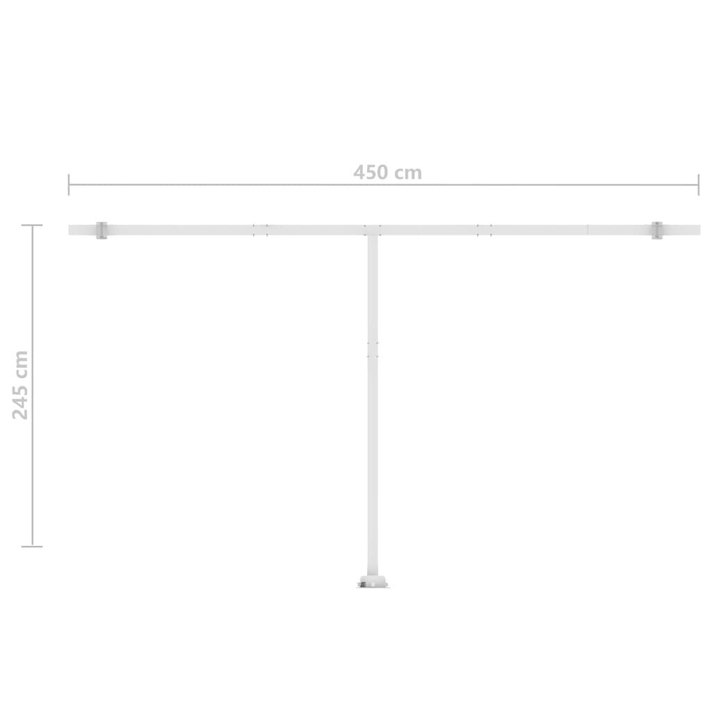 vidaXL Τέντα Συρόμενη Χειροκίνητη με LED Ανθρακί 500x350 εκ.