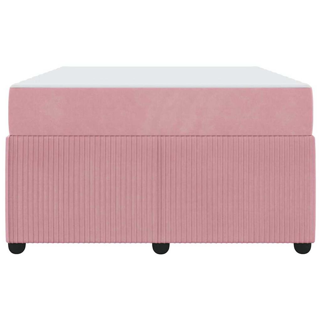 vidaXL Σκελετός κρεβατιού με στρώμα Άλλο Ροζ 120 x 190 cm Βελούδο