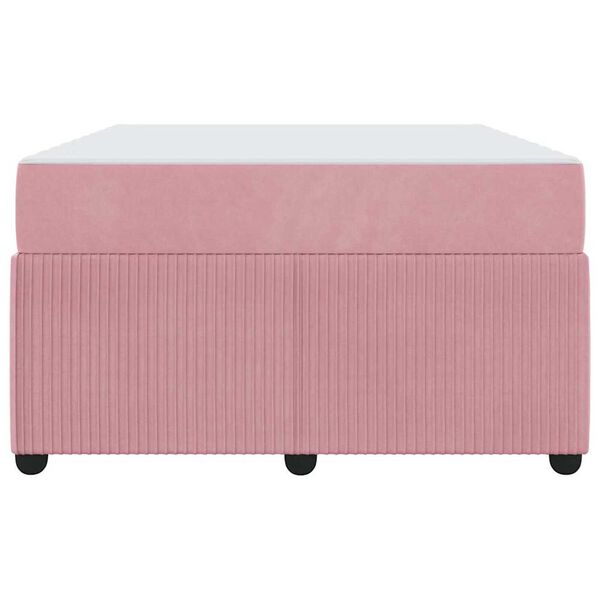 vidaXL Σκελετός κρεβατιού με στρώμα Άλλο Ροζ 120 x 190 cm Βελούδο