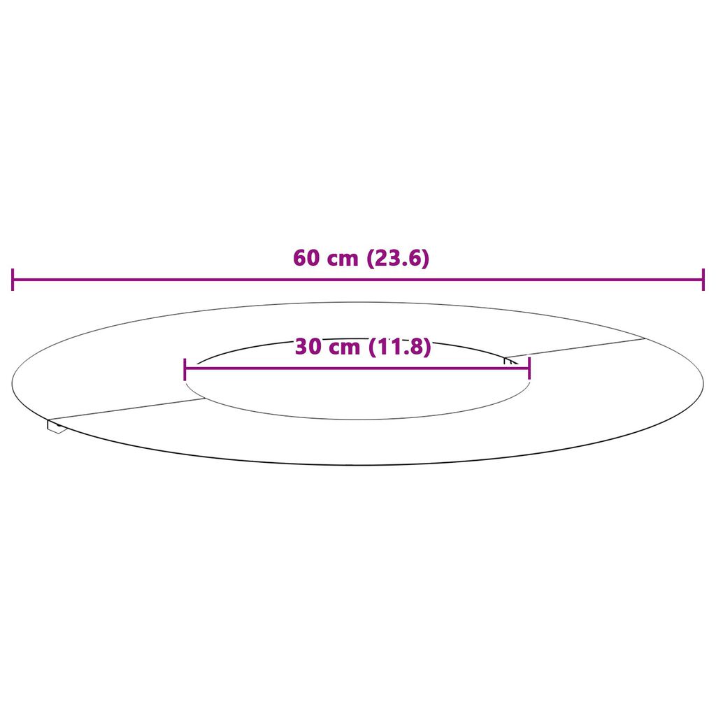 vidaXL Φλατ Δαχτυλίδια Δέντρων 5 pcs Ανθρακί Ø30 / 60 εκ. Ατσάλι