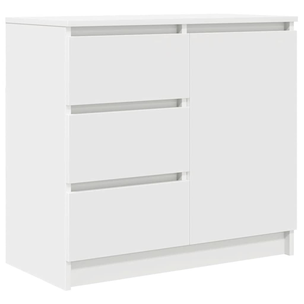 vidaXL Συρταριέρα με Συρτάρια Λευκή 71x35x65 εκ. από Επεξ. Ξύλο