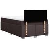 vidaXL Κρεβάτι Boxspring με Στρώμα Σκούρο Καφέ 120x190 εκ Υφασμάτινο