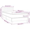 vidaXL &Kappa;&rho;&epsilon;&beta;ά&tau;&iota; Boxspring &mu;&epsilon; &Sigma;&tau;&rho;ώ&mu;&alpha; & LED &Rho;&omicron;&zeta; 100x200 &epsilon;&kappa;. &Beta;&epsilon;&lambda;&omicron;ύ&delta;&iota;&nu;&omicron;