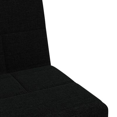 vidaXL Καναπές Κρεβάτι με Ποτηροθήκη Μαύρος Υφασμάτινος