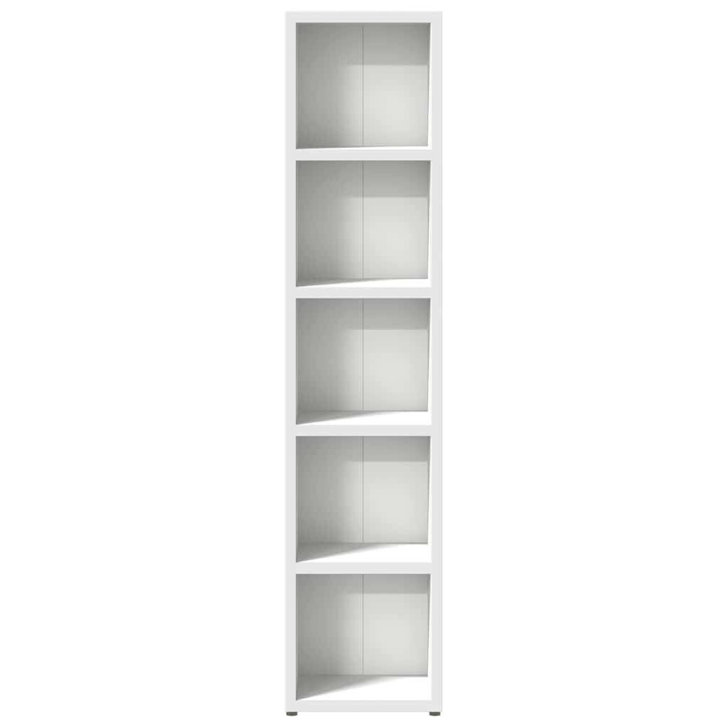 vidaXL Έπιπλα για CD 2 τεμ. Λευκά 21x16x93,5 εκ. από Μοριοσανίδα
