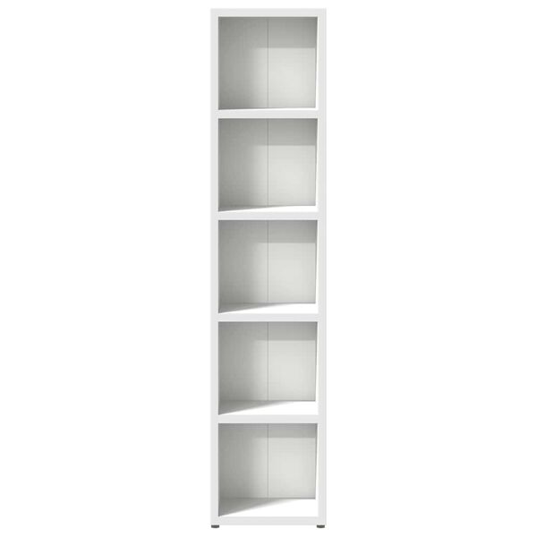 vidaXL Έπιπλα για CD 2 τεμ. Λευκά 21x16x93,5 εκ. από Μοριοσανίδα
