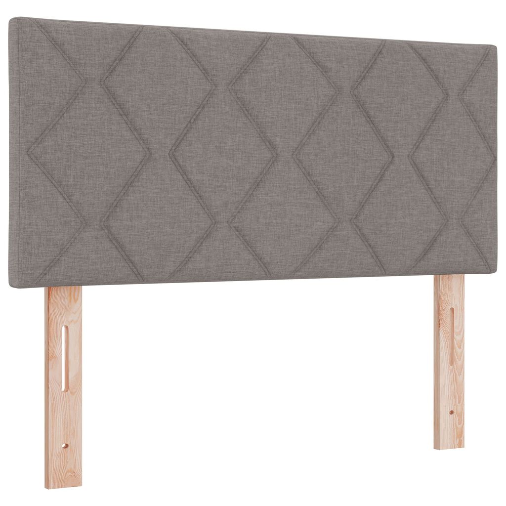 vidaXL Κρεβάτι Box Spring με Στρώμα σε Ταουπέ - 90x190 εκ Ύφασμα