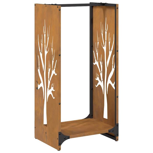 Ράφι για καυσόξυλα vidaXL 40x30x80 cm Ατσάλι σκληρυθέν στον αέρα