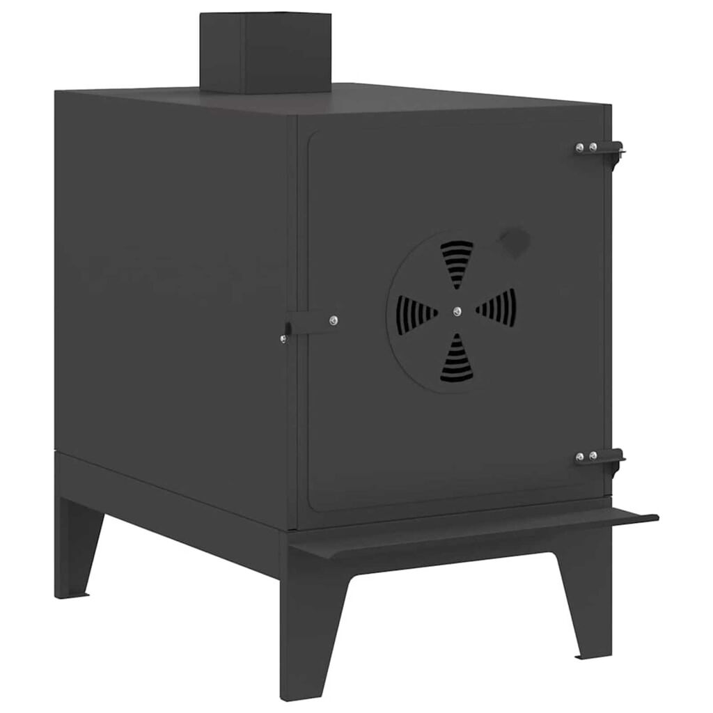 vidaXL Σόμπα Κατασκήνωσης με αέρα αέρα Μαύρο 35 x 50 x 60 εκ Ατσάλι
