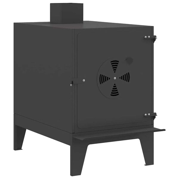 vidaXL Σόμπα Κατασκήνωσης με αέρα αέρα Μαύρο 35 x 50 x 60 εκ Ατσάλι