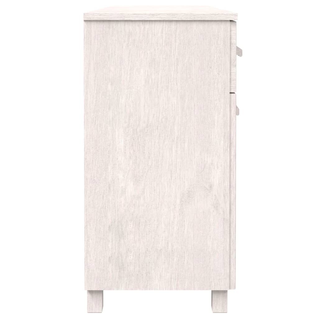 vidaXL Ντουλάπι HAMAR Λευκό 113 x 40 x 80 εκ. από Μασίφ Ξύλο Πεύκου