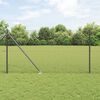 vidaXL Φράχτης με Στήλες. Γκρι 1.4 x 10 m Ατσάλι