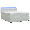vidaXL &Kappa;&rho;&epsilon;&beta;ά&tau;&iota; Box Spring &mu;&epsilon; &Sigma;&tau;&rho;ώ&mu;&alpha; &kappa;&alpha;&iota; LED &Alpha;&nu;&omicron;&iota;&chi;&tau;ό &gamma;&kappa;&rho;&iota; 140 x 200 cm