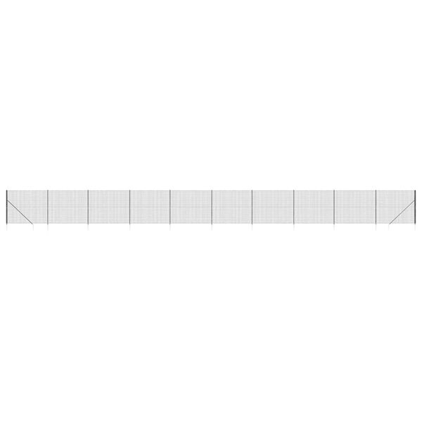 vidaXL Συρματόπλεγμα Περίφραξης Ανθρακί 1,8 x 25 μ. με Καρφωτές Βάσεις