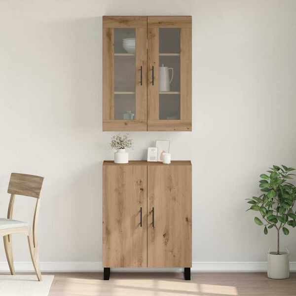 vidaXL Highboard 2 pcs artisan &delta;&rho;&upsilon;&sigmaf; &Epsilon;&pi;&epsilon;&xi;&epsilon;&rho;&gamma;&alpha;&sigma;&mu;έ&nu;&omicron; &xi;ύ&lambda;&omicron;