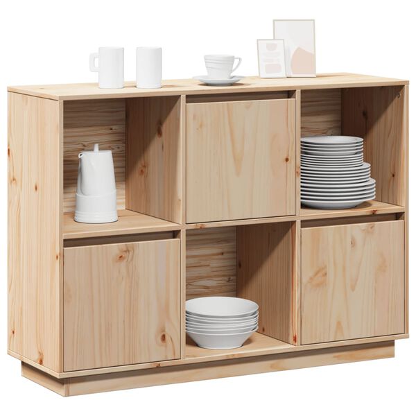 vidaXL Ντουλάπι 110,5x35x80 εκ. από Μασίφ Ξύλο Πεύκου