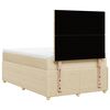vidaXL Κρεβάτι Boxspring με Στρώμα Κρεμ 120x200 εκ. Υφασμάτινο