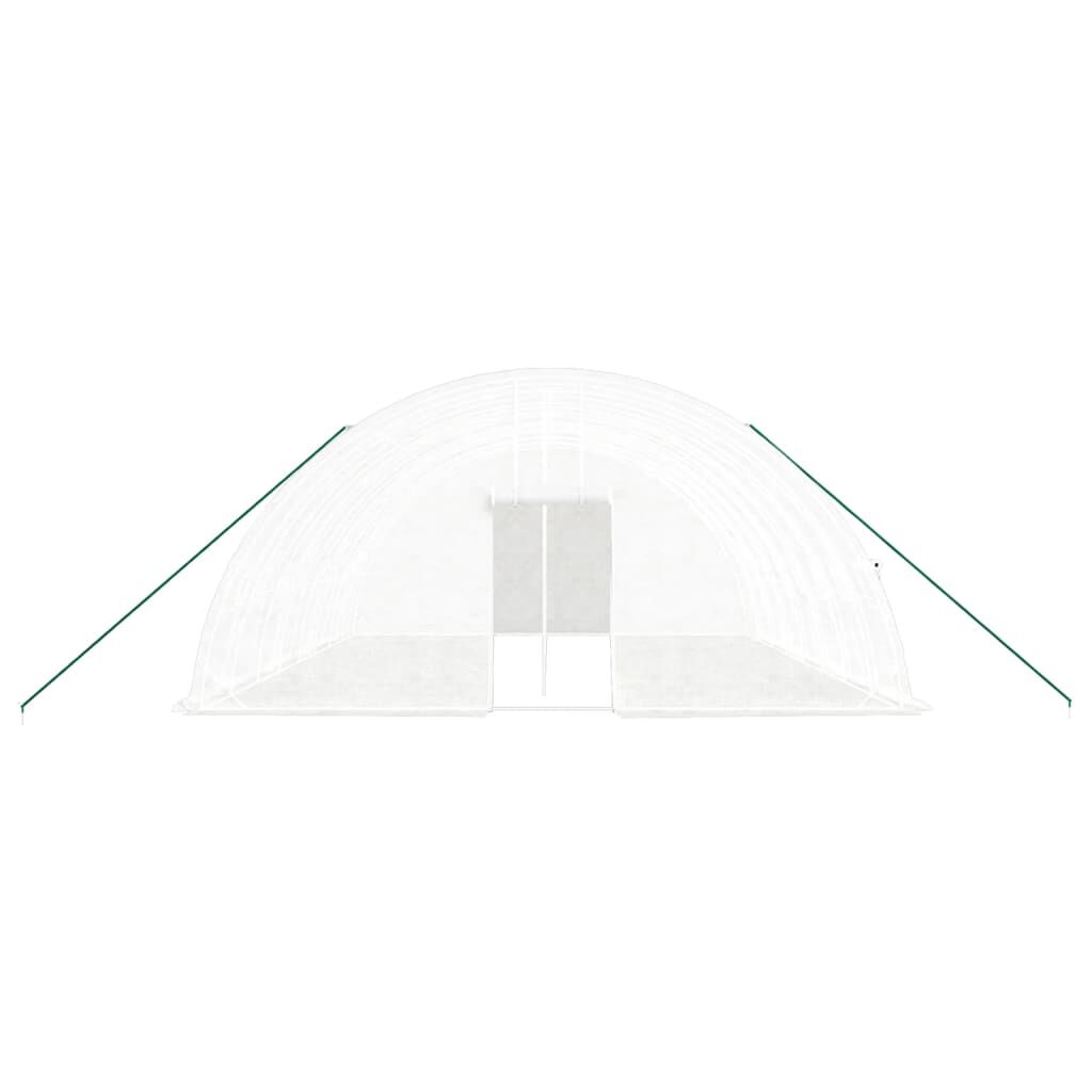 vidaXL Θερμοκήπιο με Ατσάλινο Πλαίσιο Λευκό 48 μ² 8 x 6 x 2,85 μ.