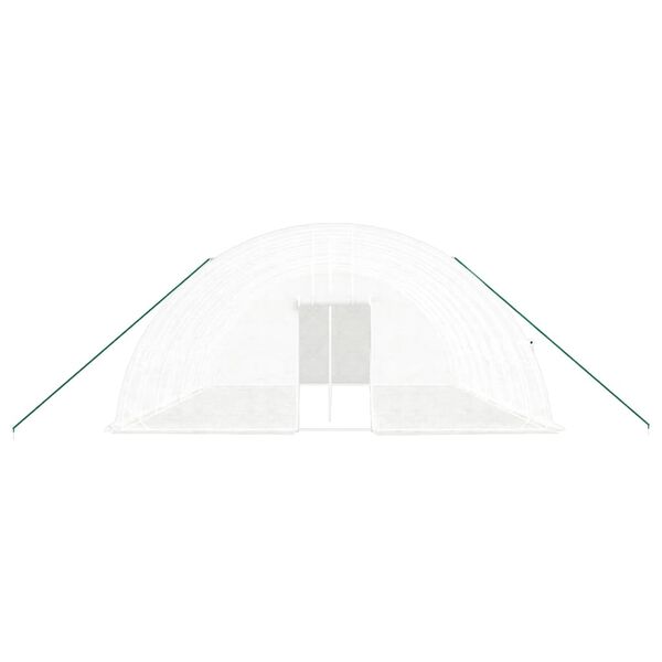 vidaXL Θερμοκήπιο με Ατσάλινο Πλαίσιο Λευκό 48 μ² 8 x 6 x 2,85 μ.
