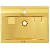 vidaXL Νιπτήρας με Οπή Υπερχείλισης Χρυσός 60 x 46 x 16 εκ. Κεραμικός
