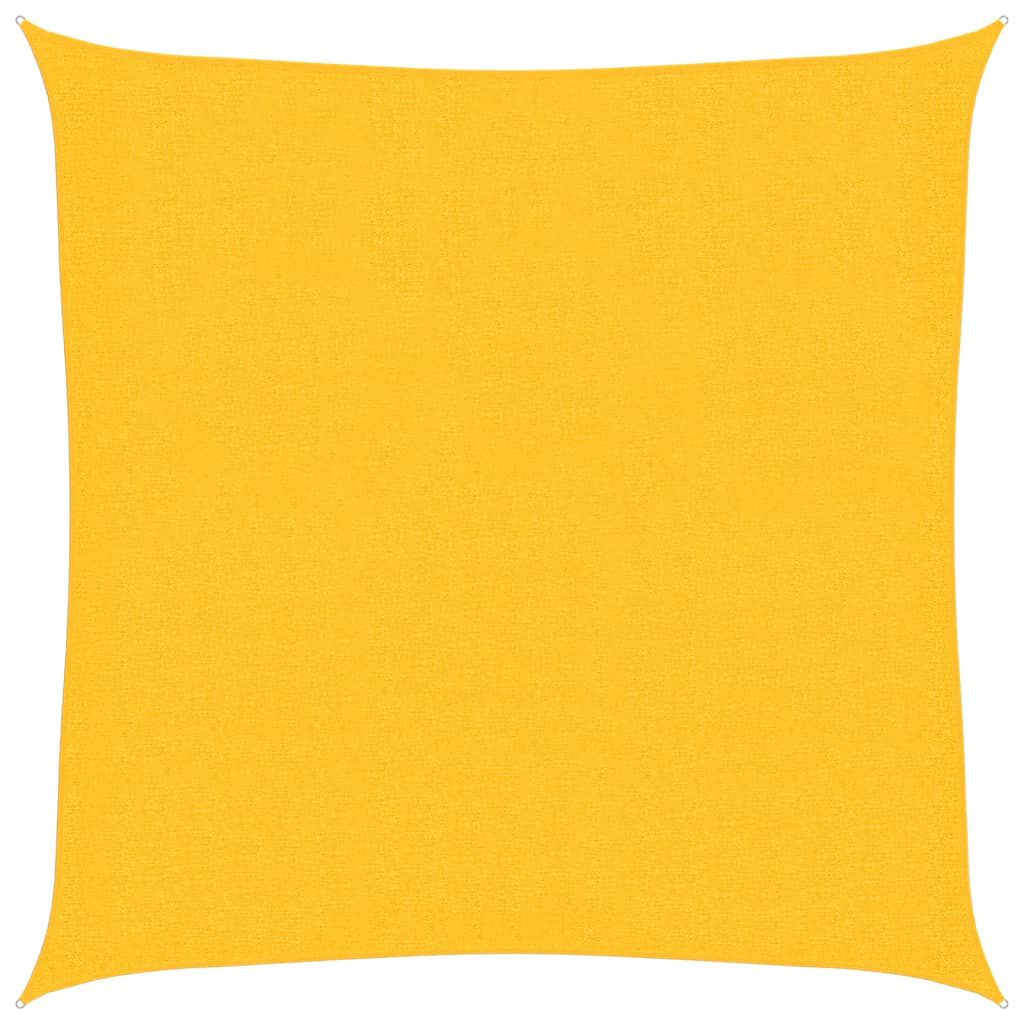 vidaXL Πανί Σκίασης Κίτρινο 2,5 x 2,5 μ. από HDPE 160 γρ./μ²