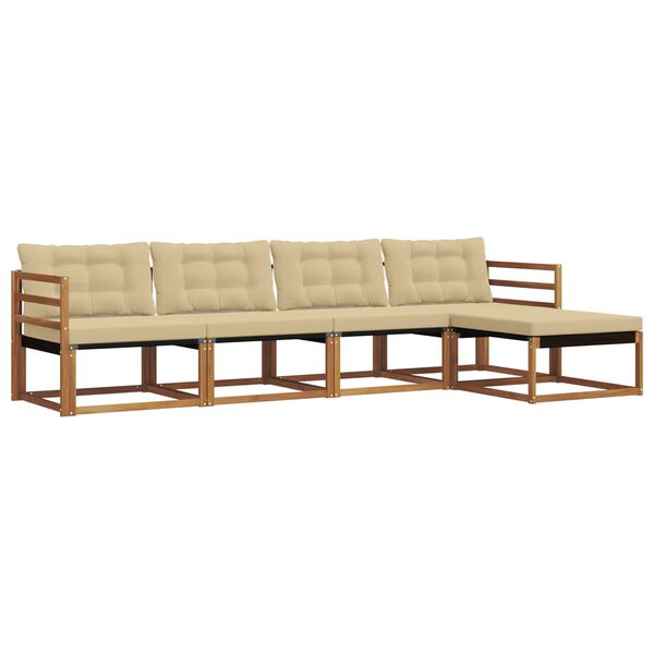 vidaXL &Sigma;&epsilon;&iota;&rho;ά &Kappa;&alpha;&nu;&alpha;&pi;έ &Epsilon;&xi;&omega;&tau;&epsilon;&rho;&iota;&kappa;&omicron;ύ &mu;&epsilon; &mu;&alpha;&xi;&iota;&lambda;ά&rho;&iota; 5 pcs &Phi;&upsilon;&sigma;&iota;&kappa;ό &kappa;&alpha;&iota; &Mu;&pi;&epsilon;&zeta;