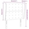 vidaXL Κεφαλάρι με Πτερύγια Σκούρο Γκρι 83x23x118/128 εκ. Βελούδινο