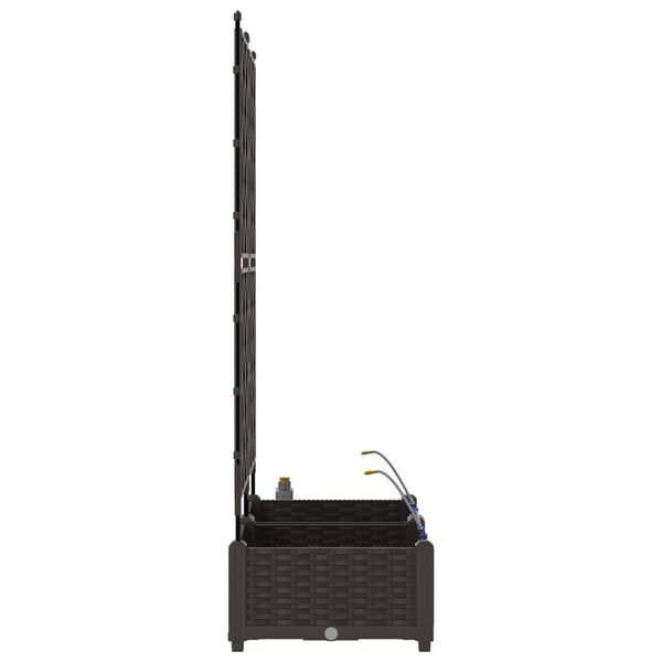 vidaXL Ζαρντινιέρες κήπου Καφέ 80 x 40 x 126 cm Ατσάλι