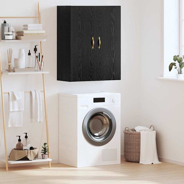 vidaXL Επιτοίχιο ντουλάπι Μαύρη δρυς 69.5 x 34 x 90 εκ.